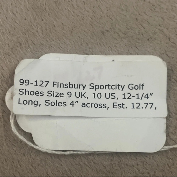 Finsbury Leather Golf Shoes-Brown-Men's 10-RARE-Lace Up Oxfords-Sporty-Outdoor - Picture 13 of 13